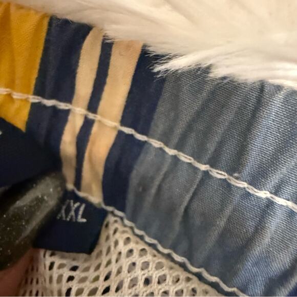 Ralph Lauren Polo Sport  Striped Blue and Yellow swim trunks - Picture 8 of 9